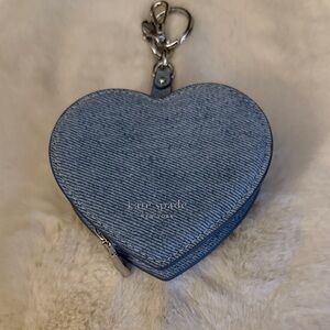 Kate Spade Denim Heart Coin Pouch NWOT
